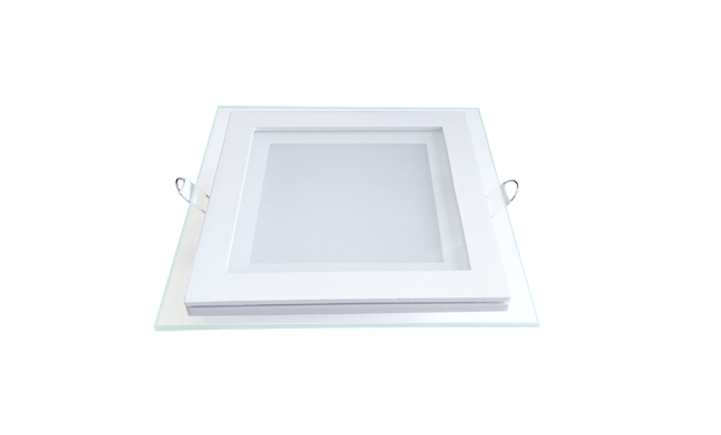 玻璃LED面板燈 12W 方形 開孔125mm 白光中性光黃光